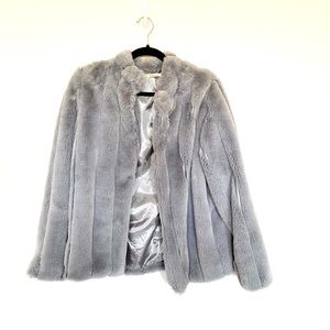 Gray Faux Fur Jacket